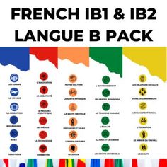 the french ibi and ib2 language b pack is shown with all different colors