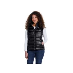 Stay warm in style with this women's Weathercast hooded puffer vest.Click on this WOMEN'S GUIDE to find the perfect fit and more! Stay warm in style with this women's Weathercast hooded puffer vest.Click on this WOMEN'S GUIDE to find the perfect fit and more! FEATURES Sleeveless 2 side inseam pockets Zip off detachable hood Quilted exterior Soft plush interior Zip front closure Smooth glossy woven construction Fully lined Water-resistantFIT & SIZING 27-in. length from shoulder to hem Designed to Fitted Vest For Outdoor Activities, Fitted Puffer Vest For Cold Weather, Casual Hooded Nylon Vest, Fitted Casual Puffer Jacket For Outdoor Activities, Black Down Vest For Fall, Casual Fitted Down Puffer Jacket, Fitted Casual Down Puffer Jacket, Fitted Casual Vest For Cold Weather, Casual Black Down Vest