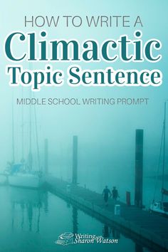 the cover of how to write a climate topic sentence