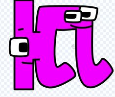 the letter j in pink with eyes and mouth, on a transparent background png