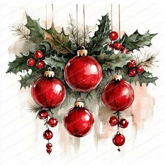 Christmas Art Journal, Christmas Images Free, Designs Printable, Junk Journal Supplies, Watercolor Designs, Free Clipart Images, Clipart Christmas, Journal Supplies