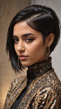 Bob Hairstyles With Side Part, Hairstyles With Side Part, Long Slicked Back Hair, Hair Dye Color Ideas, Weave Bob Hairstyles, Weave Bob, Kim Hair, Hair Styles Easy, Wavy Bob Haircuts