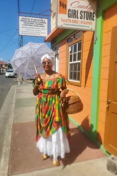 Madras Dress Fashion, Caribbean Vibes, Jamaican Culture, Summer Wedding Decorations, Cute Wedding Dress