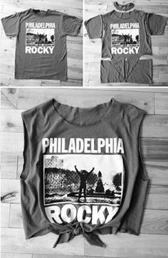 an image of the philadelphia rock'n'roll t - shirt on display in black and white