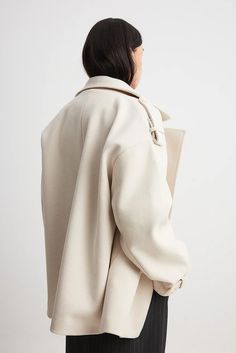 Short Coat Offwhite | NA-KD Lapel Design, White Coat, Future Fashion, Short Coat, Na Kd, Women Empowerment, Double Breasted, Trench Coat, Buckle