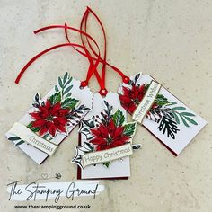 Stampin Up Christmas Gift Tags Boughs Of Holly Dsp Stampin Up Cards, Stampin Up Holly Berry Happiness, Stampin Up Celebrate With Tags Christmas Cards, Stampin Up Boughs Of Holly, Su Christmas Gift Tags 2022, Stampin Up Christmas Gift Tags 2022, Tags Stampin Up, Boughs Of Holly, Bag Tutorials