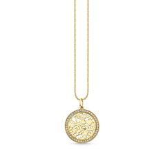 Gold & Diamond Wallpaper Circle Charm - Sydney Evan Fine Jewelry Gold Diamond Wallpaper, Diamond Wallpaper, Tell A Story, Jewelry Inspo, Sparkle Diamonds, Intricate Details, Cable Chain, Gold Diamond, Timeless Elegance