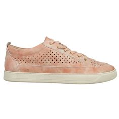 Perforated sneaker with subtle shimmer in the sueded material. Super-soft VANELi Sport insole is cushioned for all-day wear, and is constructed on a 1 inch rubber sole. Size: 5.  Color: Pink.  Gender: female.  Age Group: adult. Comfortable Pink Slip-on Sneakers With Flat Heel, Pink Breathable Mesh Lace-up Sneakers, Pink Lace-up Sneakers With Lug Sole, Pink Lace-up Sneakers With Textured Sole, Pink Cushioned Synthetic Slip-on Sneakers, Garden Clogs, Canvas Loafers, Comfortable Walking Shoes, Casual Dress Shoes