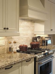 the kitchen is clean and ready for us to use in its new owner's home