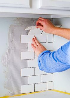 How to Tile a Backsplash Like a Pro Tile Sheets Backsplash, How To Install Mosaic Tile Backsplash, Camper Upgrades, Backsplash Tile Ideas, Subway Tile Patterns, How To Tile