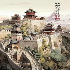 Asian Castle, China Castle, Medieval Apocalypse, Ancient Kingdom, Asian Architecture, Ancient Buildings, Chinese History, Interior Renovation, Fantasy City