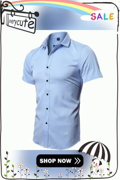 Men's Solid Color Short Sleeve Business Slim Fit Shirt Short Sleeve Business Shirt For Summer, Business Short Sleeve Shirt For Spring, Summer Business Tops With Button Closure, Slim Fit Solid Color Short Sleeve Shirt, Slim Fit Solid Color Shirt With Short Sleeves, Solid Color Slim Fit Shirt With Short Sleeves, Solid Color Slim Fit Short Sleeve Shirt, Slim Fit Short Sleeve Dress Shirt For Summer, Slim Fit Short Sleeve Dress Shirt For Spring