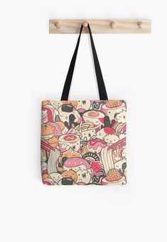 Soft polyester canvas shopping bag with edge-to-edge print on both sides. Fully lined for extra strength. Three sizes to choose from. Cute and funny sushi characters in kawaii doodle style having fun in this exciting pattern. Kawaii Doodle, Cute Sushi, Sushi Party, Doodle Style, Kawaii Doodles, Canvas Shopping Bag, Print Tote, Printed Tote Bags, Having Fun