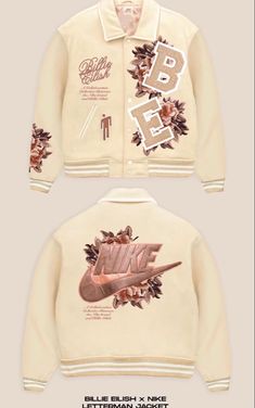 Nike Two Piece Outfit, Jacket Design Ideas, Female Clothing Brand, Nike Varsity Jacket, Varsity Jacket Design, Hype Streetwear, Apparel Design Inspiration, Hype Clothing