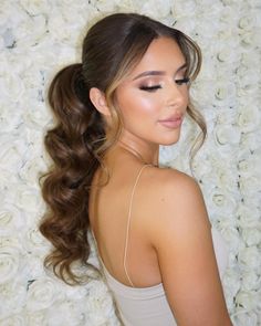 Mexico Hairstyles, High Pony Wedding Hair, Pony Tailed Hairstyle, Long Ponytail Hairstyles, Formal Hairstyle