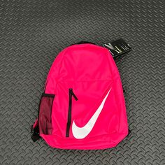 New With Tag Dimensions Approximately 18” X 11” X 5” Nike White Bag For Back To School, White Nike Bag For Back To School, Nike White Standard Backpack, Nike Pink Backpack For School, Pink Nike Backpack For School, Nike Pink Backpack For Travel, Nike Sporty Pink Bag, Sporty Pink Nike Bag, Nike Mesh Backpack