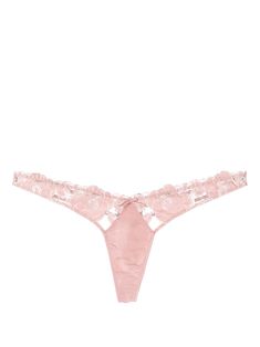 rose pink stretch-silk sheer panelling rose embroidery floral appliqué bow detailing thong style mid-rise elasticated waistband high cut Just a reminder that this piece must be tried on over your own garments. Bra Art, Victoria Secret Outfits, Lingerie Inspiration, Embroidery Floral, Rose Embroidery, Lace Thong, Floral Applique