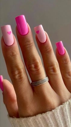 Vacation Nail Designs, Summer Vacation Nails, Holiday Acrylic Nails, Shellac Nail Art, Ballet Nails, Milky Nails, Hot Pink Nails, Nagel Tips