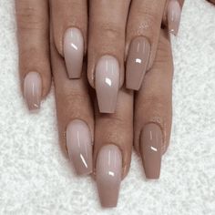 52 Hottest Nude nails you have got to try this year Neutral Nail Aesthetic, Elegant Nails Neutral, Neutral Colour Acrylic Nails, Elegant Color Nails, Nails That Go With Beige Dress, Tan Beige Nails, Tan Nails With Black Design, Tan Tip Nails, Nude Fall Nail Colors