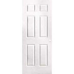 a white door with four paneled doors