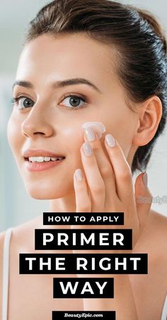 Primer How To Apply, How To Put Primer On Face, When To Apply Primer, How To Use Primer Makeup, Applying Primer To Face, How To Use Primer How To Apply, Where To Put Primer, Primer Makeup How To Apply, How To Apply Primer