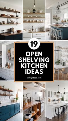 Elevate your kitchen decor with these 19 open shelving ideas! From showcasing beautiful dishware to creating extra storage, these tips blend practicality and style. Discover more kitchen design inspiration on our site! Shelving Kitchen Ideas, Open Shelving Kitchen Ideas, Kitchen With Open Shelves, Kitchen Cabinets Open, Shelving In Kitchen, Open Shelving Kitchen, Shelving Kitchen