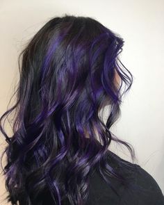 Violet Hair Color Ideas, Incredible Violet, Violet Hair Color, Violet Hair Colors, Purple Hair Highlights, Dark Purple Hair, Hair Color Underneath, Hair Color Streaks