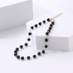 Anklets-New Trendy Black Crystal Beads Anklet for Women Gold Silver Color Metal Chain Beach Ankle Bracelet Bohemian Fashion Feet JewelryModel Number:1005002162173028 Beads Anklet, Anklet For Women, Beaded Anklets, Ankle Bracelet, Bohemian Fashion, Ankle Bracelets, Black Crystals, Metal Chain, Crystal Beads