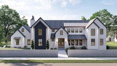 Contemporary, Cottage, Country, New American, Traditional Style House Plan 84951 with 3908 Sq Ft, 4 Bed, 4 Bath, 3 Car Garage Modern Cottage House Plans, European House Plan, Hearth Room, Modern Cottage, Cottage House Plans, Best House Plans, Farmhouse Plans