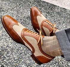 Spectator Shoes, Wingtip Shoes, Brogues Men, Custom Design Shoes, Dress Luxury, Men Suede, Oxford Shoes Men, I'm With The Band, Brogue Shoes