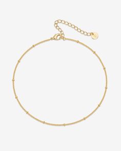 Meet your new daily outfit addition. The 18K Gold Plated Chain Bead Anklet for Women is perfect for stacking with other styles or wearing solo for added shimmer throughout the day. Adjustable Delicate Chain Anklet For Everyday, Adjustable Gold Anklets With Satellite Chain, Dainty Beaded Chain Anklets With Round Beads, Minimalist Gold Beaded Anklets, Dainty Adjustable Beaded Chain Anklets, Elegant Adjustable Beaded Chain Anklets, Bead Anklet, Anklet For Women, Beaded Anklet