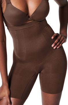 This sculpting shaper is lightweight and powerful, featuring fully-bonded front-panels for a flat stomach and edge-bonded side panels for squeeze-free slimming. Support level: sculpt Comfortable sculpting power with less bulk Lined double gusset Bonded tummy panel Side panels for squeeze-free slimming and easy movement Leg openings stay invisible under clothing Easy double-gusset opening 80% nylon, 20% spandex Machine wash, dry flat Imported Mid Thigh Shorts, Flat Stomach, Chestnut Brown, Side Panels, Panel Siding, Chestnut, High Waist, Nordstrom, High Waisted