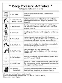 Sensory Integration Activities, Deep Pressure, Occupational Therapy Kids, Live Alone, Pediatric Occupational Therapy, Behavior Interventions