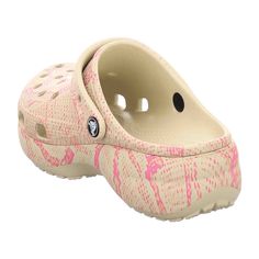 Step into comfort and style with the Crocs Women's Classic Platform Snakeprint Clogs! Specially designed for the fashion-conscious young adult, these clogs feature a chic snakeprint pattern in a versatile beige shade. The elevated platform look not only adds to your height but also enhances your outfit’s style. Ideal for both indoor and outdoor activities, these Crocs ensure lasting comfort with their lightweight Croslite foam construction and signature textured footbed. Perfect for everyday wea Beige Non-slip Clogs For Summer, Beige Non-slip Summer Clogs, Casual Non-slip Beige Clogs, Casual Beige Non-slip Clogs, Casual Beige Clogs For Outdoor, Casual Beige Synthetic Clogs, Casual Beige Outdoor Clogs, Casual Beige Clogs With Cushioned Footbed, Casual Beige Clogs With Rubber Sole