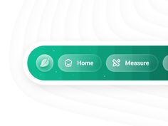 the home and measure buttons are green