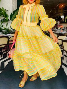 Affordable price buy Dresses on Stylewe, SPU: 11LDR2N06C4, Color: Yellow, Silhouette:X-Line, Activity:Vacation. Yellow Polka Dot Dress, Dress Name, Summer Elegant, Fitted Midi Dress, Style Finder, Loose Fitting Dresses, Leopard Dress, Striped Midi Dress, Dress With Belt