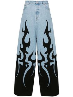 Flame Jeans, Vetements Jeans, Flame Pants, Custom Jeans Diy, Painted Clothes Diy, Custom Jeans, Jean Large, Jeans Wide, Jeans Diy