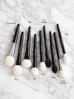 Wayne Goss Archives | The Beauty Look Book Hakuhodo Brushes, Mac Eyelashes, Chanel Brushes, Soft Smokey Eye, Wayne Goss, Best Powder, Brush Sets, Best Brushes, Cream Contour