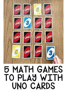 five math games to play with uno cards