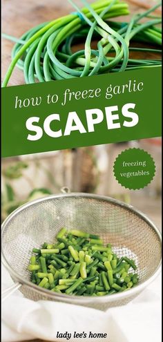 the cover of how to freeze garlic escapes