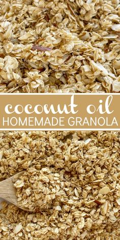 homemade granola made with coconut oil and oats