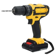 Cordless Rechargeable Electric Drill Screwdriver LED Portable Metal Wood Drilling Tool W/ 1/2Pcs Battery & Storage Box - MRSLM Battery Drill, Switch Design, Drilling Tools, Unique Gadgets, Electric Screwdriver, Drilling Machine, Battery Storage, Led Work Light, Cordless Drill