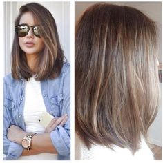 Welcome to today�s up-date on the best long bob hairstyles for round face shapes � as well as long, heart, square and oval faces, too! I�ve included plenty of wavy long bob hairstyles for fine hair and for thick hair, layered long inverted bob hairstyles with amazing hair color ideas! Trendy extreme asymmetrical long bob � #ShortHairstylesForWomen Click on the image link for further info Balayage Straight, Hair Cuts 2017, Long Bobs, Brunette Balayage, Lob Hairstyle, Lob Haircut, Hair Styles 2017, Long Bob Hairstyles, Balayage Brunette