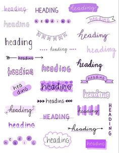 some type of writing that is in purple and black ink, with the words reading above it