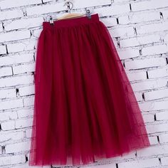 Technology: collage/splicingFabric name: American nylon netMain fabric composition: nylon/nylonContent of main fabric components: 100%Skirt length: long skirtNumber of layers:4 layerSize:Average size 65-100CMColors:burgundy Long Mesh Skirt For Spring, Spring Long Mesh Skirt, Stretch Mesh Tulle Skirt, Long Sheer Tulle Skirt, Stretch Full Tulle Maxi Skirt, Tulle Midi Skirt With Lining, Midi Tulle Skirt With Lining, Stretch Tiered Tulle Maxi Skirt, Red Tulle Skirt For Summer