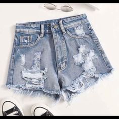 Brand New Without Tags Cheap Forever 21 Jean Shorts, White Flowy Shorts, High Waisted Floral Shorts, Preppy Shorts, Shein Shorts, Metallic Shorts, Preppy Summer Outfits, Tie Waist Shorts, Curvy Shorts