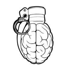 a hand holding a keychain in the shape of a brain