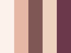 the color palette is shown in shades of brown, pink and beige with white accents