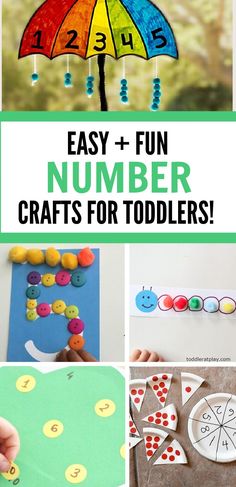 easy and fun number crafts for toddlers that are perfect to do with the kids