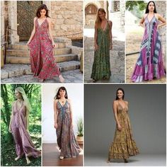 Trendy Fashion 5 Pc lot Indian silk maxi long hippie dress Festival Clothing Summer dress boho, Women's Dresses Indian Silk Dresses, Backless Dress Summer, Halter Dress Summer, Boho Dresses Long, Boho Summer Dresses, Long Skirts For Women, Silk Maxi, Hippie Dresses, Silk Maxi Dress